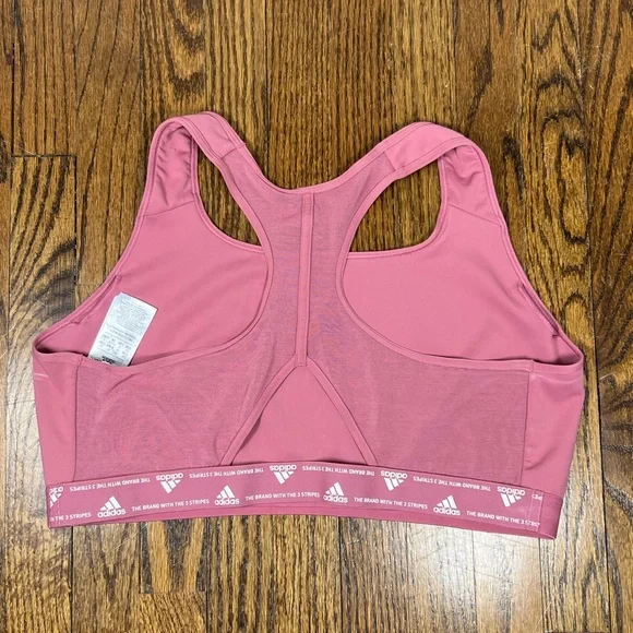 Adidas Powerreact Training Medium Support Sports Bra in Mauve Pink Color Sz 3X - Picture 4 of 6
